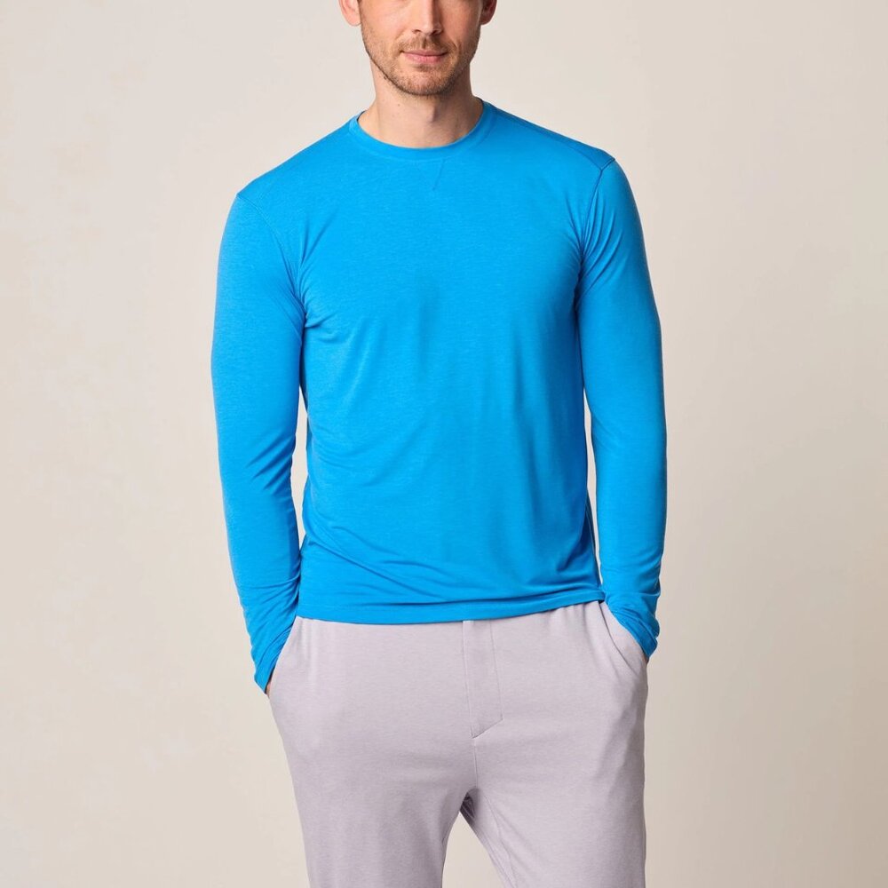 Johnnie-O The Course Performance Long-Sleeve Performance T-Shirt Victory Blue Sm